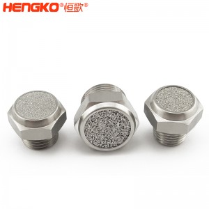 廠家直銷316不銹鋼燒結消聲器耐高溫降噪,粉末燒結氣動元件可按需定制