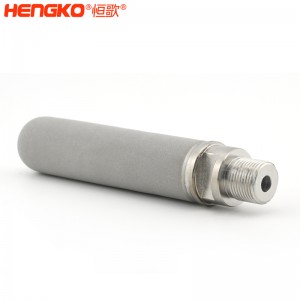 恒歌316L燒結不銹鋼濾芯_微米孔隙工業(yè)機外螺紋不銹鋼濾芯過濾筒